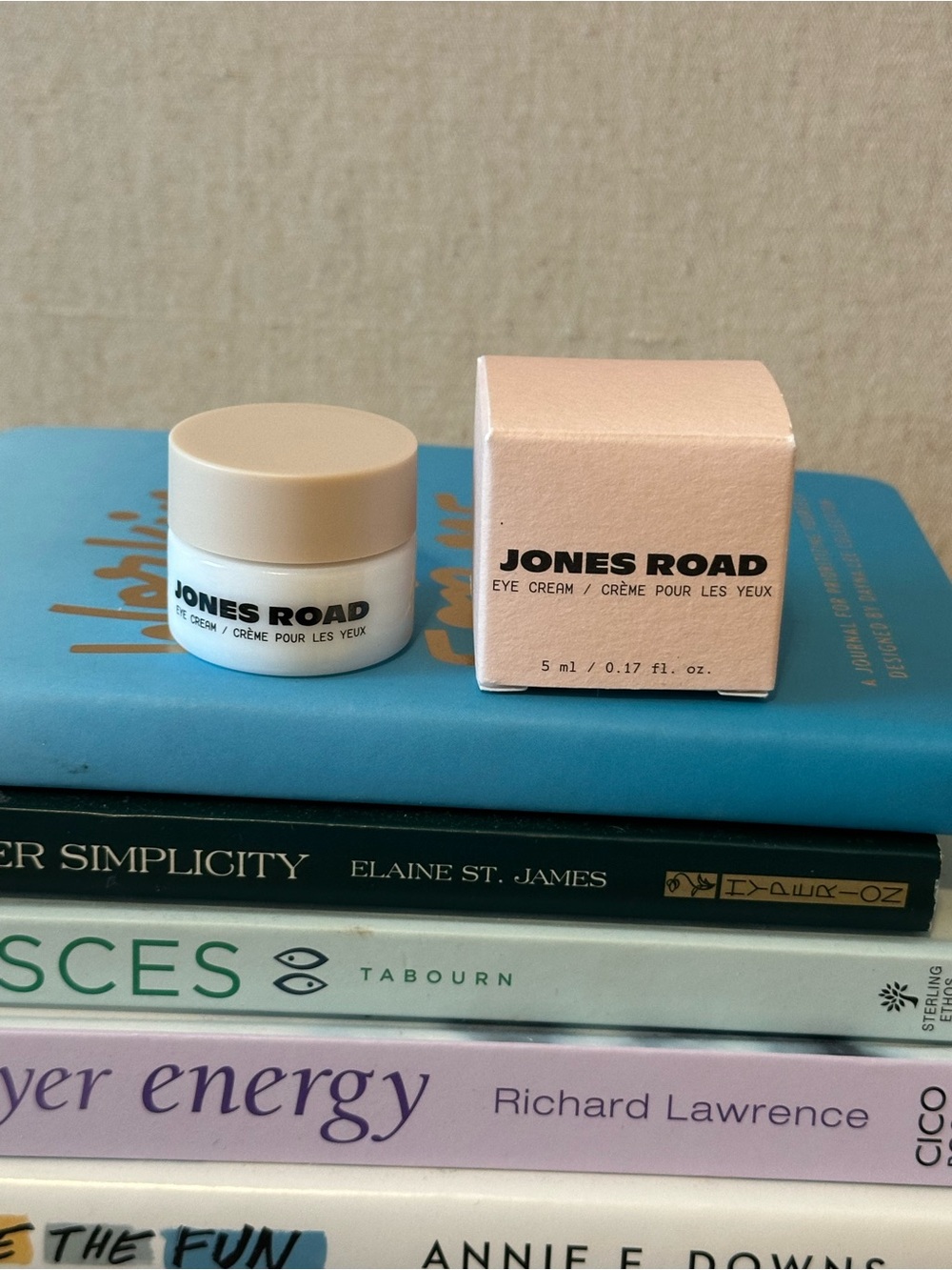 Jones Road Eye Cream - Pale Peach & White Packaging